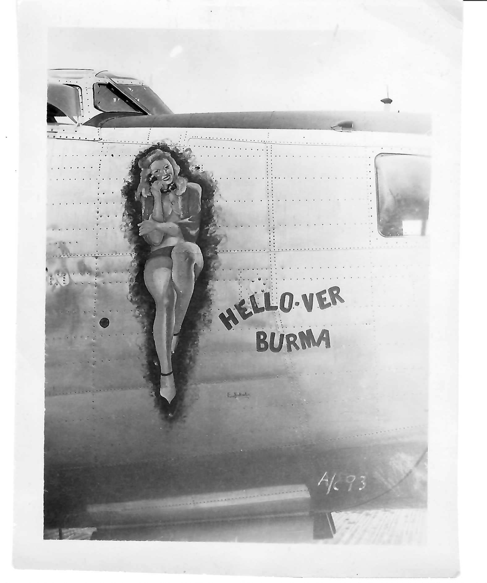 Nose art from a B-24 in the 9th Bomb Squadron